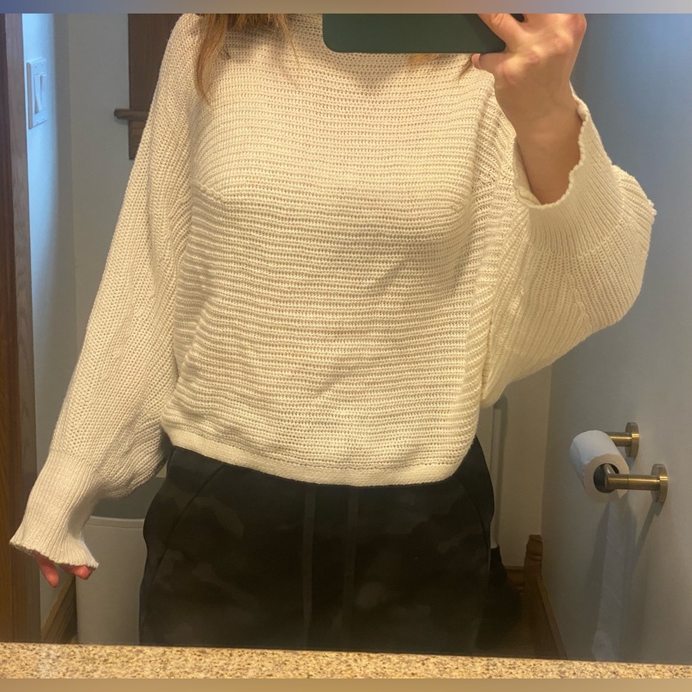 Cute white sweater- size small